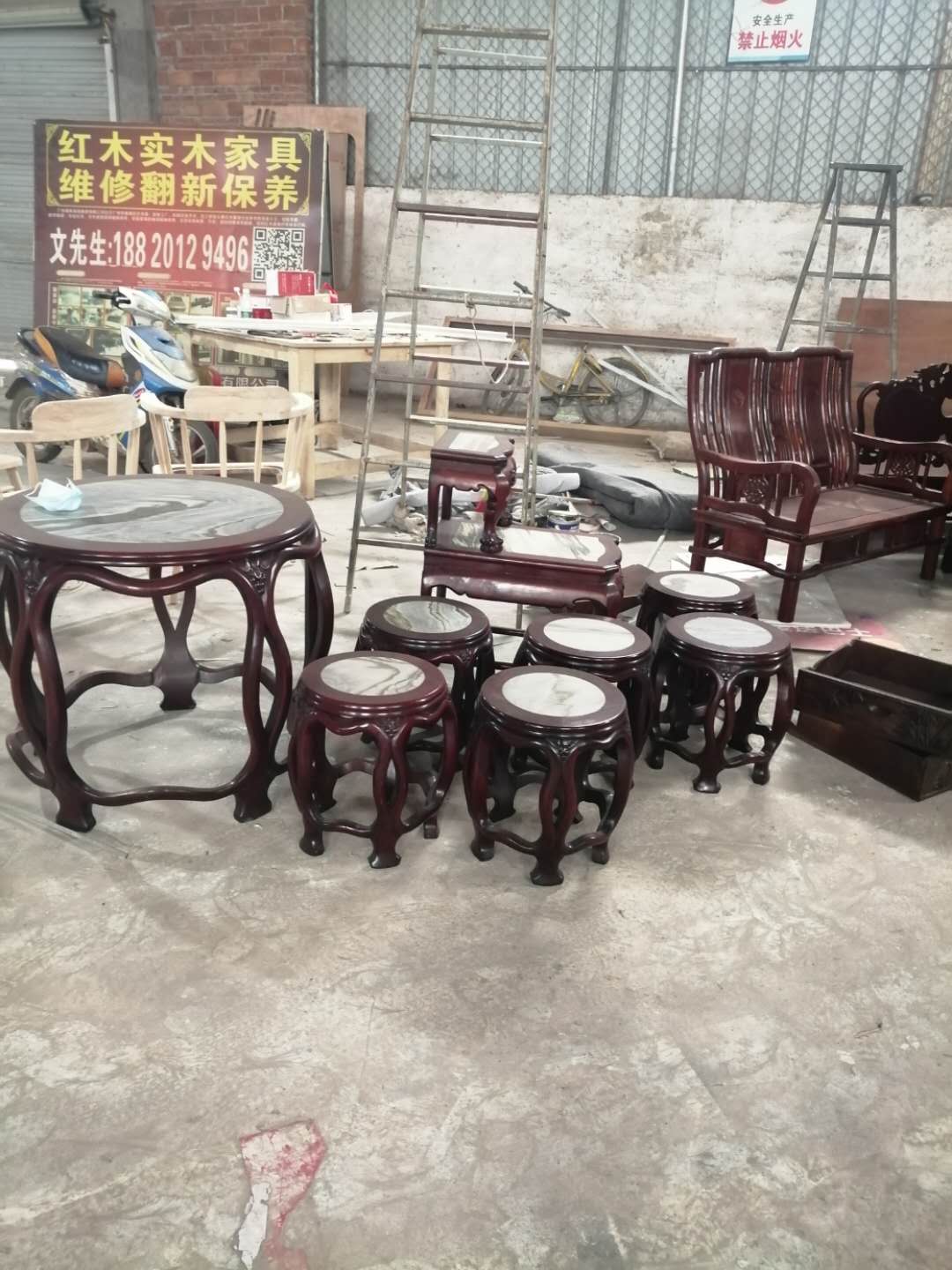 緬甸花梨寶鼎紅木家具改色翻新